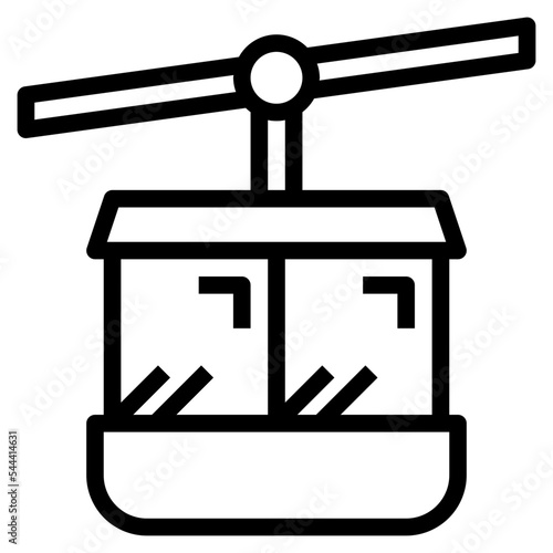 cable car line icon style