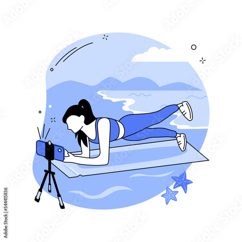 Fitness influencer isolated cartoon vector illustrations.