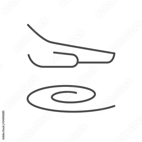 Hand massage line outline icon