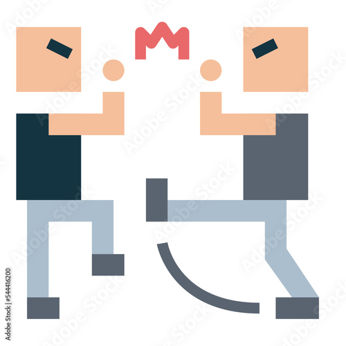 brawl flat icon style