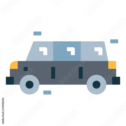 limousine flat icon style