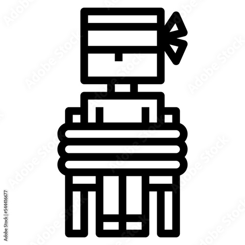 quarantine line icon style