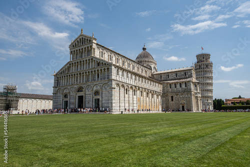 Leaning Tower and Cathedral of Pisa in Italy.