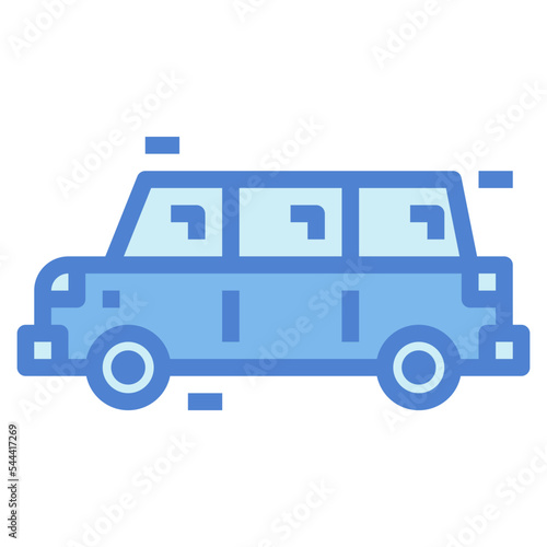 limousine two tone icon style