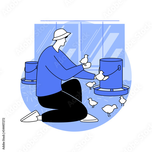 Poultry farming isolated cartoon vector illustrations.
