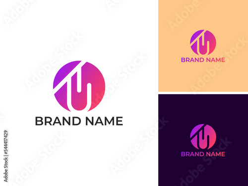 ILLUSTRATION LETTER U TECH LOGO DESIGN SIMPLE VECTOR GOOD FOR APPS  BRAND 