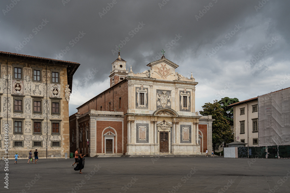 Piazza dei Cavalieri square in Pisa, Italy.