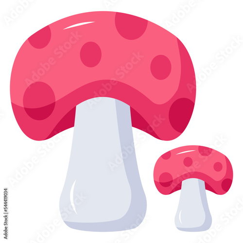Modern flat vector of mushrooms