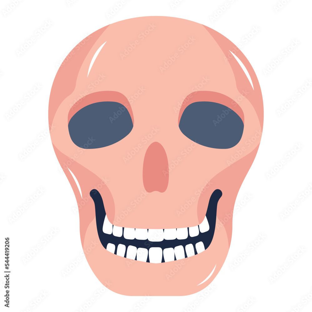 A skull icon in flat vector download A skull icon in flat vector download