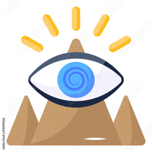 A horus eye flat editable icon