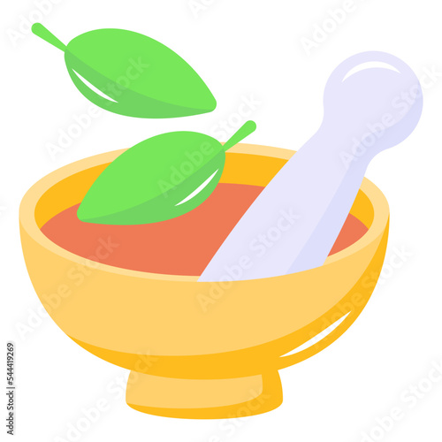 A mortar pestle flat icon