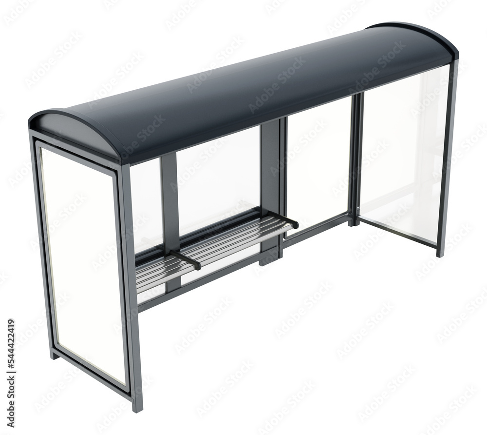 Bus stop on transparent background. Bus stop on transparent background.