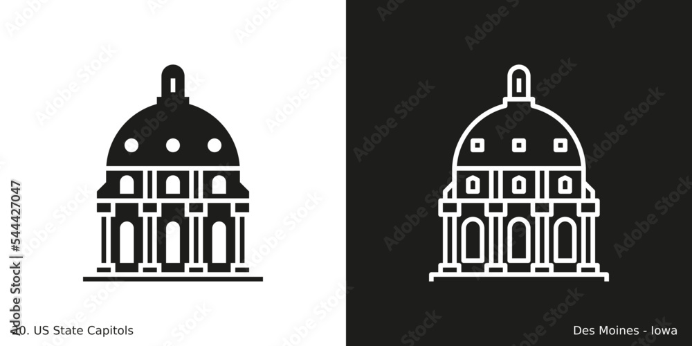 Des Moines – Iowa State Capitol Icon