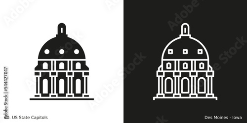 Des Moines – Iowa State Capitol Icon