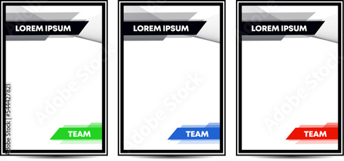 Sport card frame vector