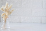Dried flowers in vase, home decor