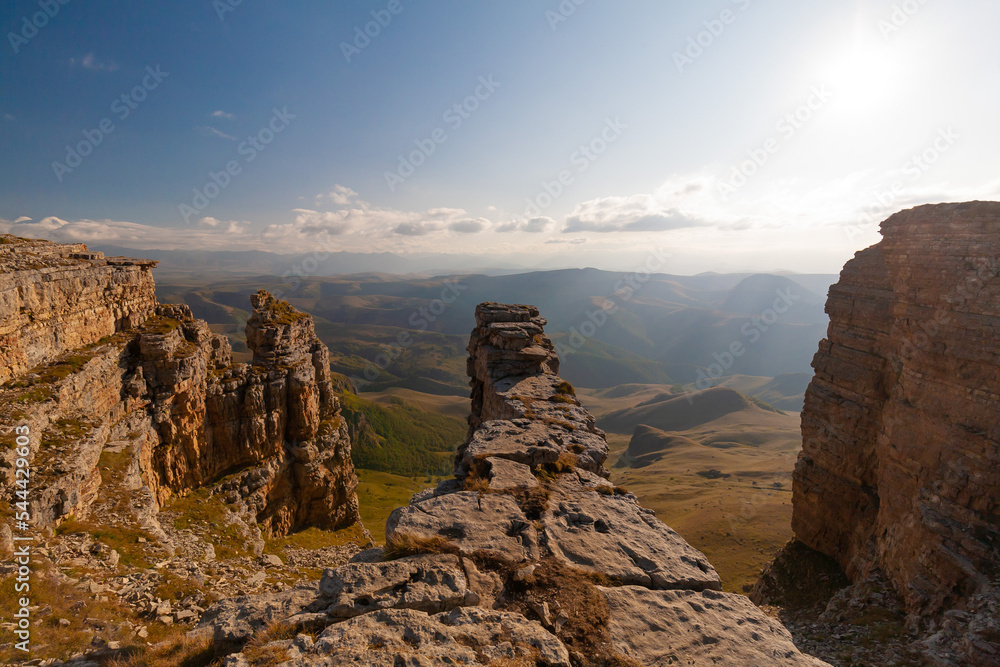 Mountain autumn. Bermamyt plateau, sunset Mountain autumn. Bermamyt plateau, sunset