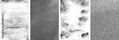 Grained grunge retro textures collection