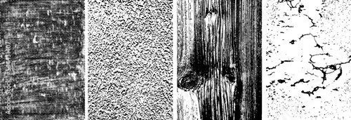 Vintage abstract distressed overlay textures set