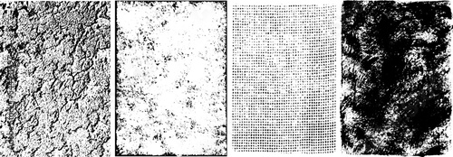 Retro grunge textures set