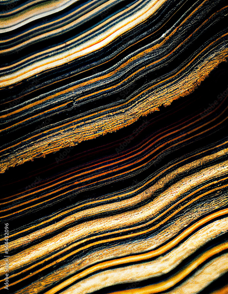 Horizontal shot of a wave patterns 3d illustrated Horizontal shot of a wave patterns 3d illustrated