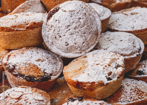 Pile Of Delicious Sugar Dusted Artisan Christmas Mince Pies