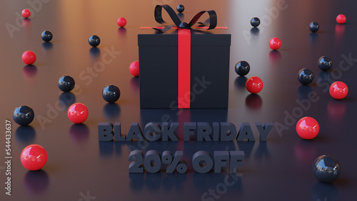 Black Friday 3D Gift Box 20 Percent Off