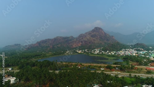 lake in the mountains view