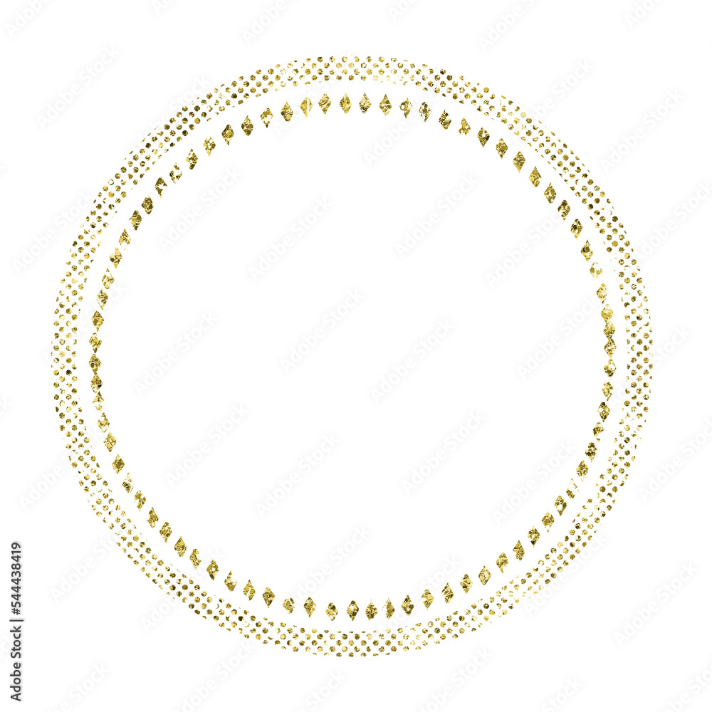 Gold Glitter Circle Frame Border Gold Glitter Circle Frame Border