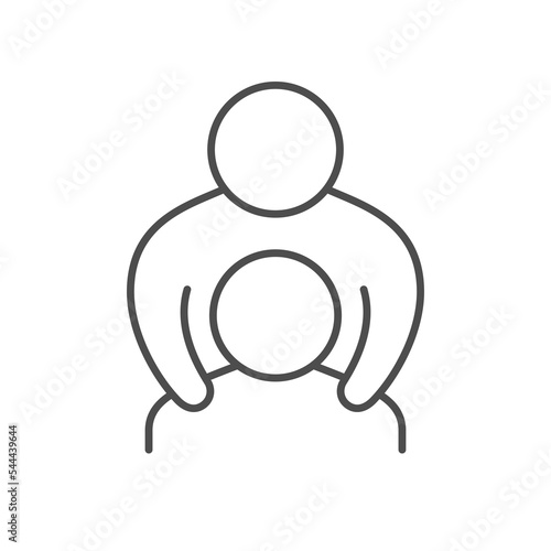 Neck massage line outline icon