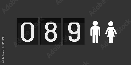 Body count - counter is counting number of sexual partners. Promiscuity, promiscuous sexual behaviour, one night stands, casual sex and hookup culture. Vector illustration. photo