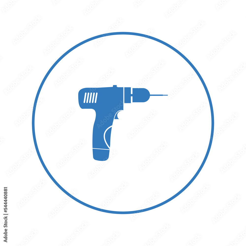 Construction hand drill machine icon | Circle version icon | Construction hand drill machine icon | Circle version icon |
