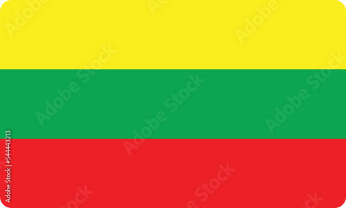 Flag of Lithuania , vector illustration