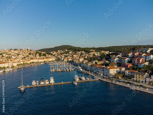 View on Mali Losinj city from above in Croatia © Peter Polic