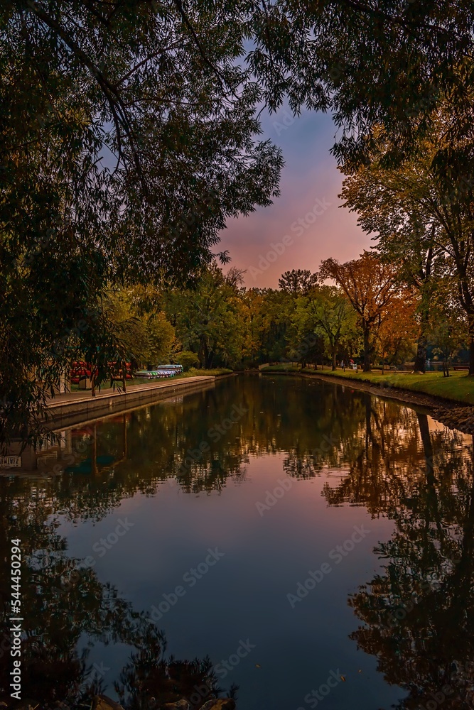 Sunrise Reflections On A Park Lake Sunrise Reflections On A Park Lake