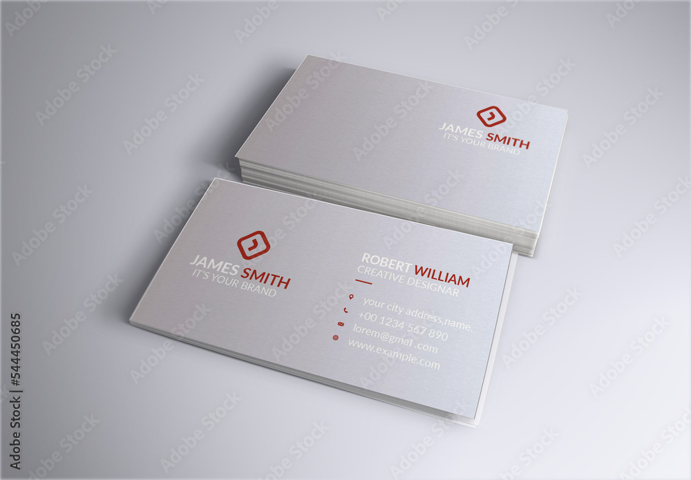 Simple Business Card Stock Template Adobe Stock