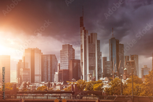 Frankfurt am Main Panorama Skyline Krise Bankenkrise