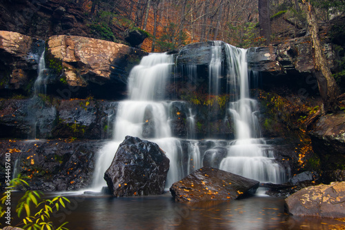 small cascade in the woods photo