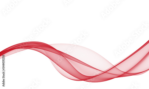 Isolated red flowing festive semi-transparent ribbon overlay texture