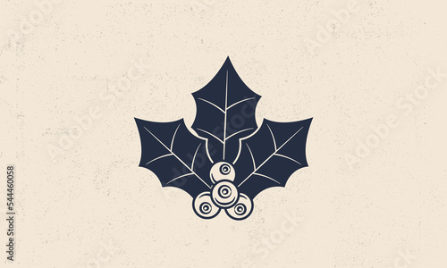 Christmas berries icon. Holly berries isolated on white background. Vector illustration