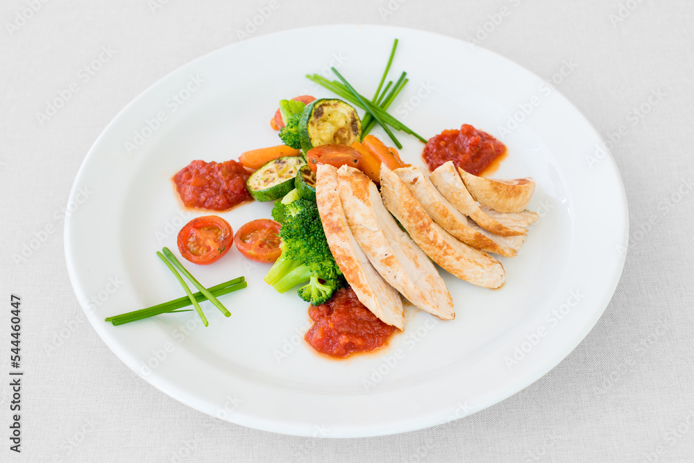 Chicken steak with vegetable Chicken steak with vegetable