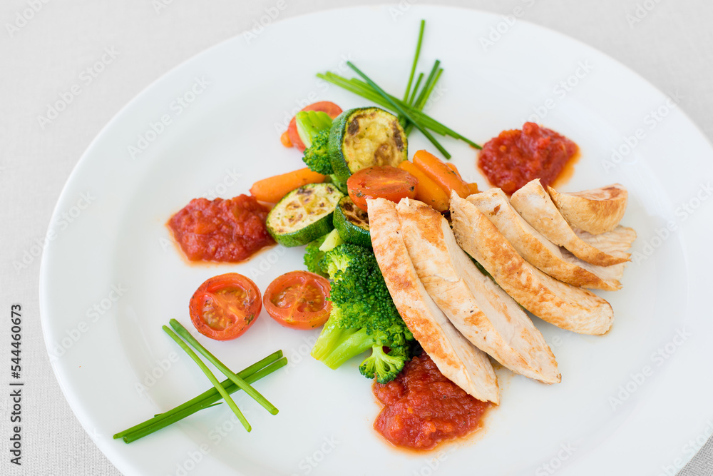 Chicken steak with vegetable Chicken steak with vegetable