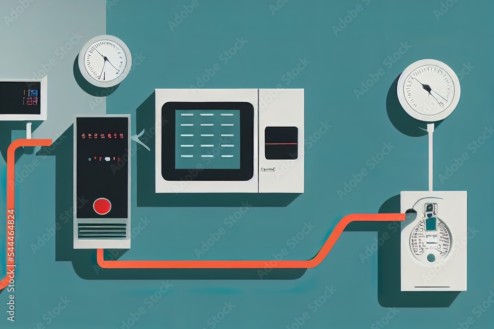Thermostat for home furnace and air conditioner. Utility bill savings