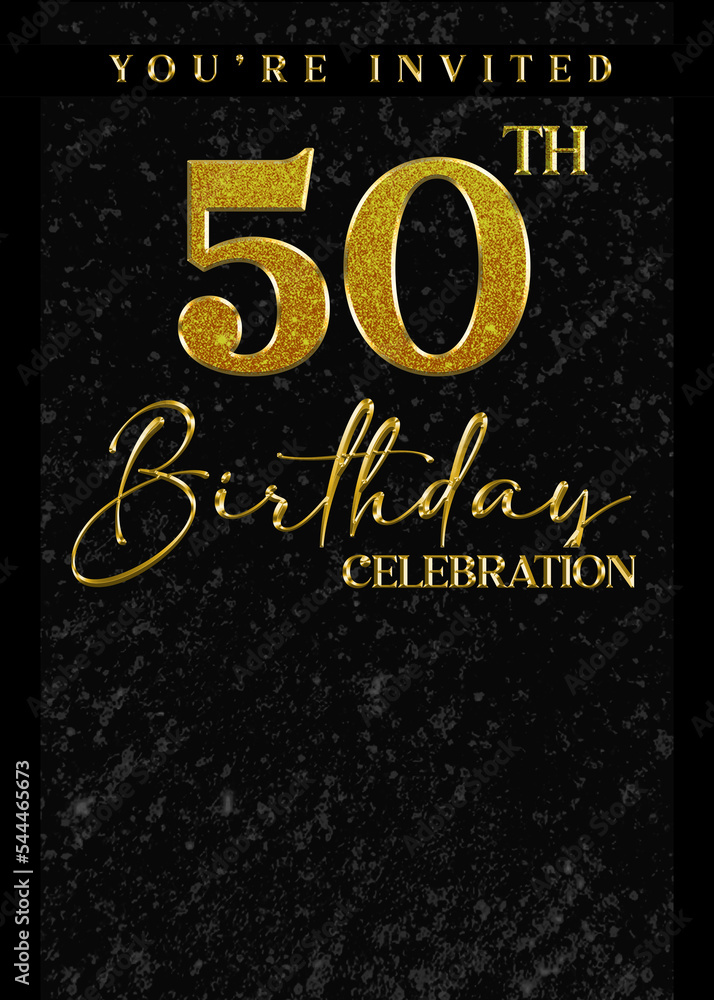Image 1 for 50th Birthday Flyer Template Free
