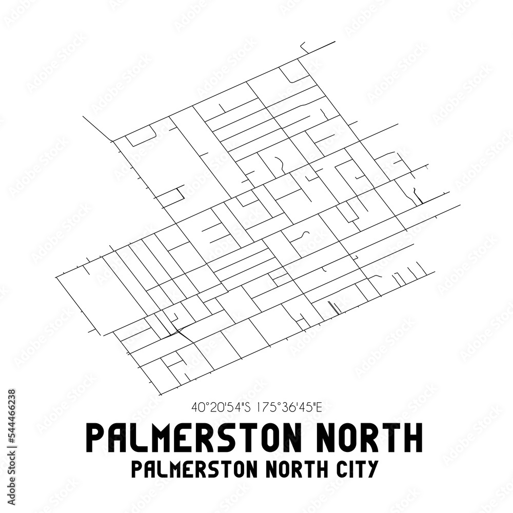 Palmerston North, Palmerston North City, New Zealand. Minimalistic road