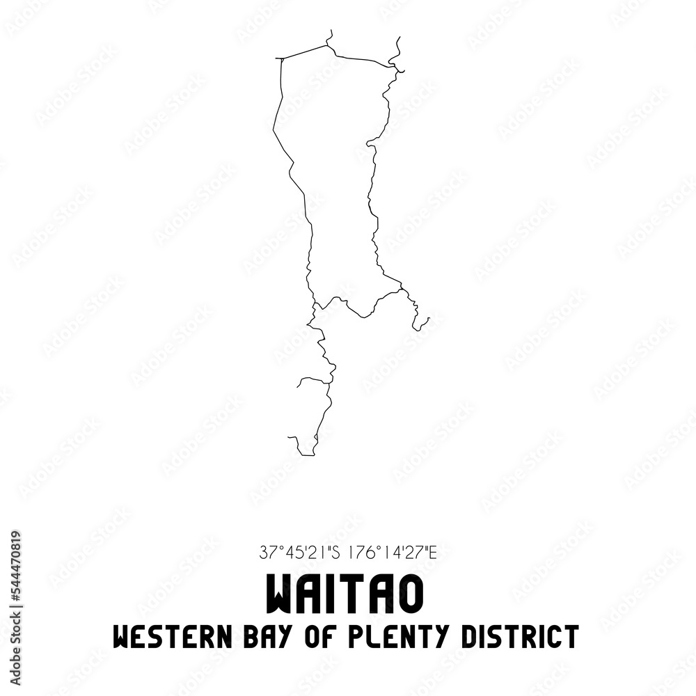 Waitao Waitao, Western Bay of Plenty District, New Zealand. Minimalistic road ...