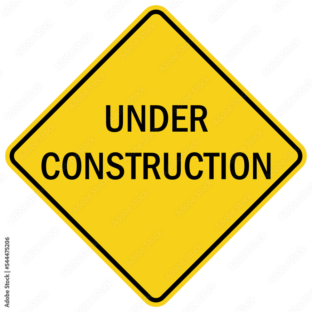 Road construction sign and label Road construction sign and label
