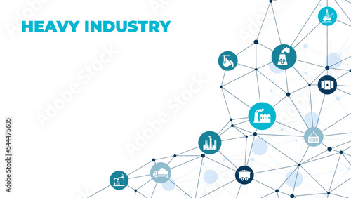 heavy industry icon concept – engineering, oil and construction industry – vector illustration EPS 10