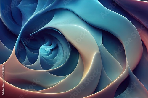 Illustration 3D Amoled Swirl Waves Background photo