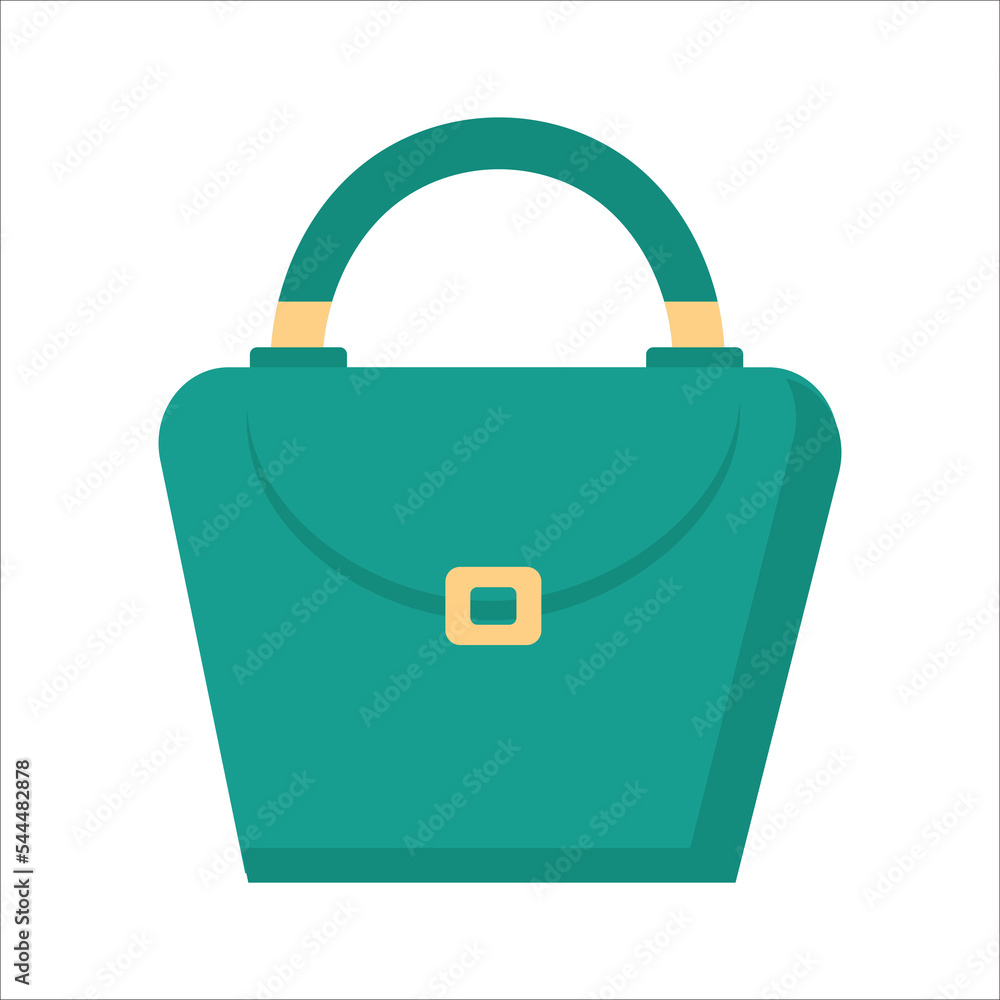 Green women bag on white background for web Green women bag on white background for web